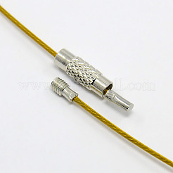 Collier avec cordon en fil d'acier inoxydable 201&nbsp;TWIR-SW001-6