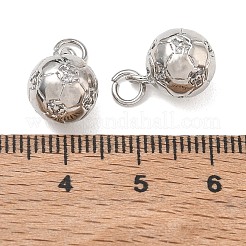 Pendentifs en laiton plaqué micro-pavé de zircone cubique transparente pour supports sportifs&nbsp;CU-CBA01AA-31P