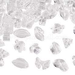 64 perlina di vetro trasparente di colore sfumato&nbsp;GLAA-TA0003-48A