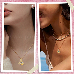 8 pz 8 stili pendenti in ottone placcato oro 18k con micro pavé di zirconi cubici&nbsp;KK-BBC0023-65