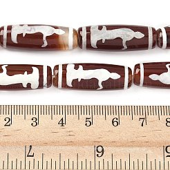 Fili di perline dzi in stile tibetano a forma di riso&nbsp;G-A269-A22-01