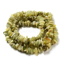 Natürliche Zitrone Jade Chip Perle Stränge&nbsp;G-M205-22