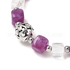 5 bracciale elastico in dolomite naturale e perline di vetro da 5 colori per uomo e donna&nbsp;BJEW-JB12333