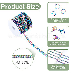Cadenas de bordillo de acero inoxidable de 5 m&nbsp;DIY-TA0016-13