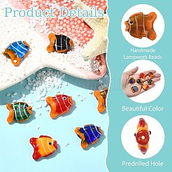 7pcs 7 Farben handgemachte Bunte Malerei-Perlen&nbsp;LAMP-CJ0003-01
