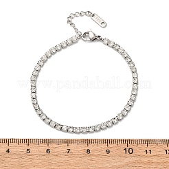304 Edelstahl-Cup-Kettenarmbänder mit Strassen für Damen&nbsp;BJEW-G753-01P-03