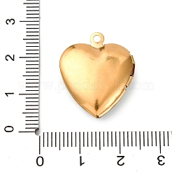 304 Edelstahl-Herzmedaillon-Anhänger&nbsp;STAS-Z168-02G-03