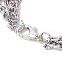 Pulseras multihebra de cadena Figaro de acero inoxidable 304 con temática de Halloween&nbsp;BJEW-JB12094-01