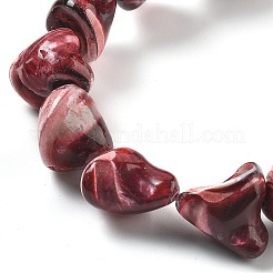 Brins de perles de trocas naturelles teintes&nbsp;BSHE-Z006-02C