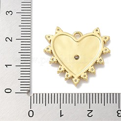 Porte micro ouvrent pendentifs zircone cubique en laiton de placage&nbsp;KK-L224-012G