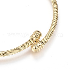 Bracelets joncs en acier inoxydable chirurgical 316&nbsp;X-BJEW-D437-A37-G