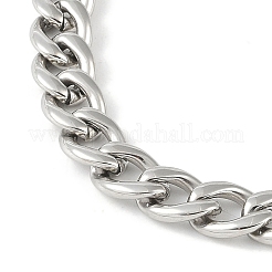 Bracciali a catena intrecciata in acciaio inossidabile 201 anti-ossidazione per donne e uomini&nbsp;BJEW-I316-03P