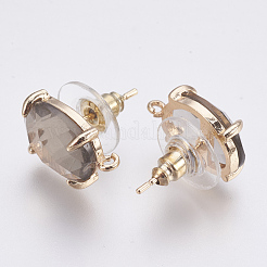 Fornituras de pendientes de cristal facetado&nbsp;GLAA-F084-A06