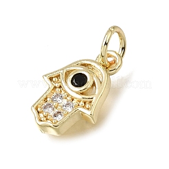 Messing Micro Pave schwarz Zirkonia Charms&nbsp;CU-L001-16G-02