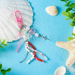 Décorations de pendentifs en verre et acrylique méduses&nbsp;HJEW-TAC0033