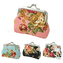 Stoffportemonnaies mit Blumendruck&nbsp;AJEW-YWC0001-11A