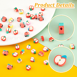 300pcs 5 Arten handgemachte Polymer-Ton-Perlen&nbsp;CLAY-PH0001-94