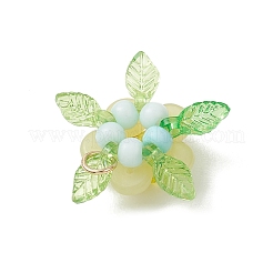 Anhänger aus natürlichem Zitronenjade und Glas&nbsp;PALLOY-MZ01192-02