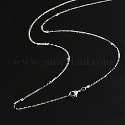 2 mm Panzerkettenhalsketten aus Messing mit Zahnstangenbeschichtung für Damen und Herren&nbsp;MAK-L044-24P