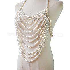 Kunststoff imitation perle runde perlen multi-schicht sexy bikini brust körper ketten&nbsp;WG29523-01