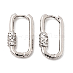 Créoles en laiton avec zircone cubique de micro pave&nbsp;CU-CBABA66-11P