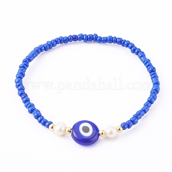 Stretch-Armbänder mit Glasperlen&nbsp;BJEW-JB05969-02