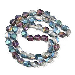 Chapelets de perles en verre électroplaqué&nbsp;EGLA-C009-01A-HP02