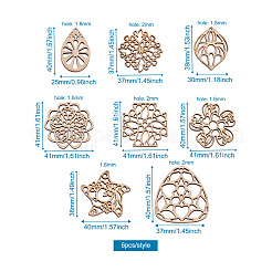 Bricolage estampes filigrane balancent des kits de fabrication de boucles d'oreilles&nbsp;DIY-TA0003-12P