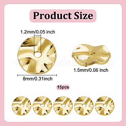 Perline distanziatrici in ottone da 15 pz&nbsp;KK-LP0001-04
