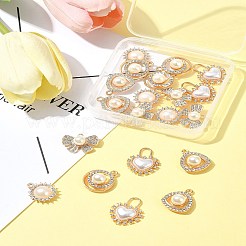 20 Stück 5 Stile Legierung Strass Charms&nbsp;ALRI-FS0001-06