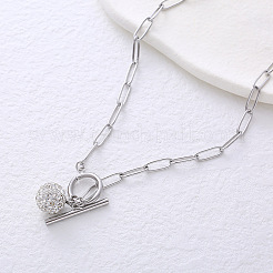 Collier pendentif sphère en acier titane pour femme&nbsp;TP1840