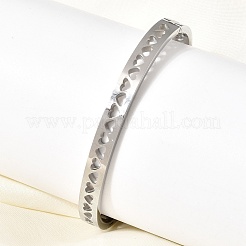 Bracelets à charnière creux en acier inoxydable 304 pour femmes&nbsp;BJEW-H644-06P