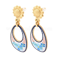 Pendientes colgantes de acero inoxidable 304&nbsp;EJEW-A158-07B-G