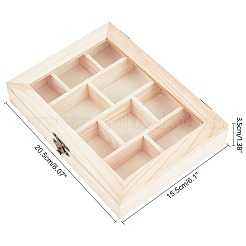 Boîte de rangement en bois&nbsp;CON-WH0081-06
