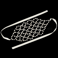 Elastisches Stirnband aus Messing-ABS-Kunststoff mit Perlen&nbsp;OHAR-WH20008-02G