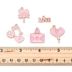 20 pz 5 stili di pendenti in lega smaltata a tema San Valentino&nbsp;ENAM-FP0002-15
