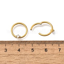 Nasenringe aus 304 Edelstahl mit klaren Zirkonia-Rhombus&nbsp;AJEW-D306-12G