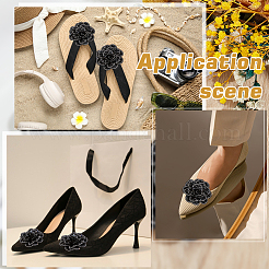Schuhschnallenclips aus Stoff und Eisen&nbsp;HJEW-ME00088-01