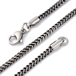 Colliers à chaîne en acier inoxydable 304 de 2 mm&nbsp;NJEW-Q013-15B