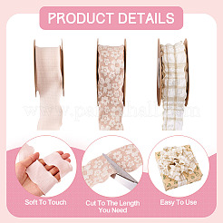 3 rouleau de ruban polyester froissé 3 styles&nbsp;OCOR-TA0002-99C