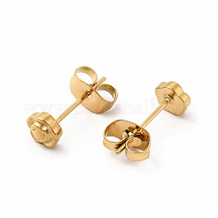 Orecchini a bottone a forma di fiore in acciaio inossidabile 304 per donna&nbsp;EJEW-C004-04G