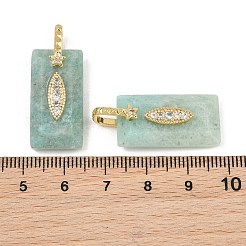 Pendentifs à facettes en amazonite naturelle&nbsp;GG-CBA4154-06G-02