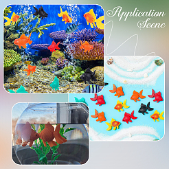 30 pz. 6 decorazioni in resina a forma di pesce dorato&nbsp;AJEW-SP0004-09