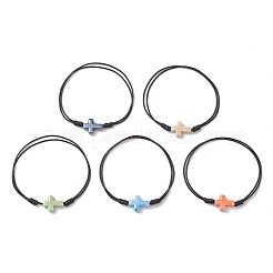 Verstellbare handgefertigte Porzellanperlenarmbänder&nbsp;BJEW-TA00697