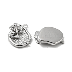 Pendentifs en laiton zircon cubique transparent&nbsp;KK-H460-25P