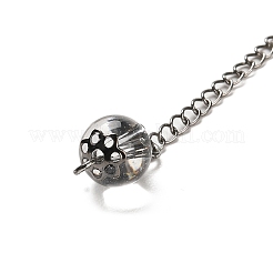 Pendentifs pendule de radiesthésie triangle améthyste naturelle&nbsp;G-G022-01AS-01
