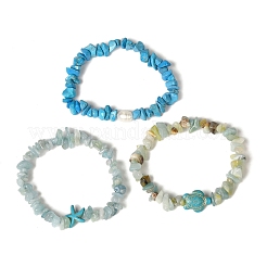 3 Set mit Stretch-Armbändern aus Edelsteinperlen.&nbsp;BJEW-JB11176
