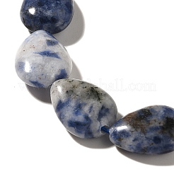 Fili di perle di diaspro macchia blu naturale&nbsp;G-I377-A12