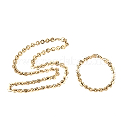 Sets aus Halsketten und Armbändern aus Edelstahl 304 mit Scheibengliedern&nbsp;SJEW-D091-05G
