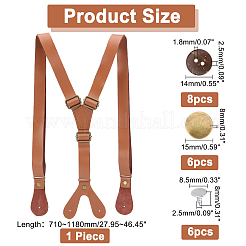 Bretelle regolabili in pelle a forma di y kit fai da te&nbsp;FIND-WH0105-96